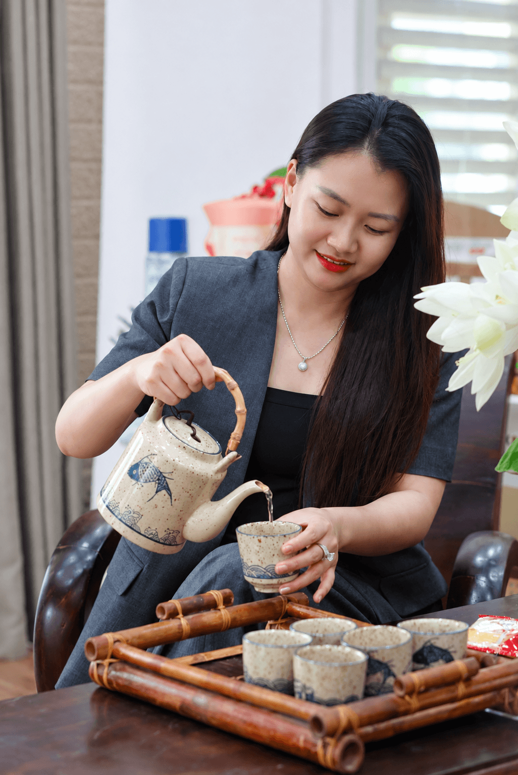 Hoạt động đón tiếp tại Bầu Xinh Grup